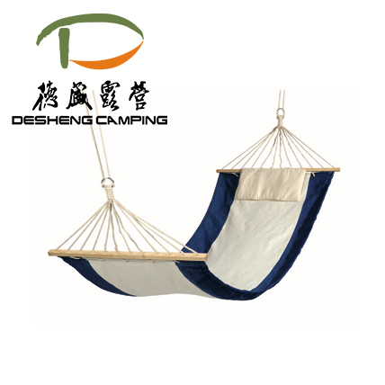 hammock with wooden bar